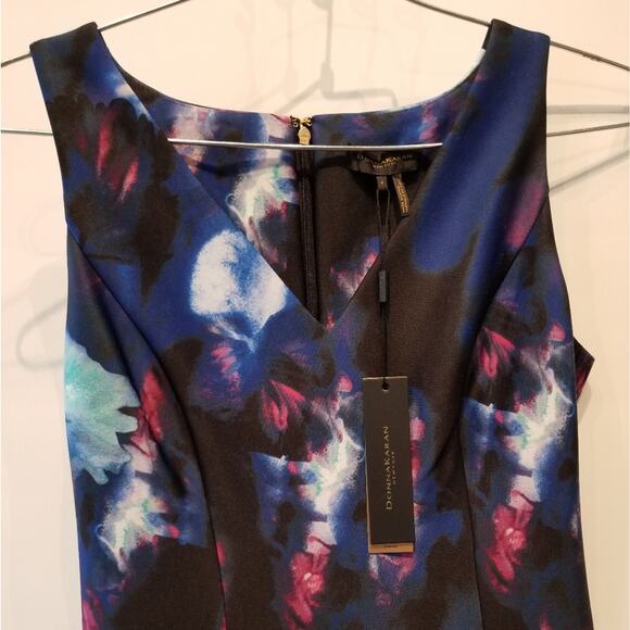 Donna Karan NEW A-Line V Neck Sleeveless Comfortable Short Dress Women's Size 4 - Picture 7 of 15